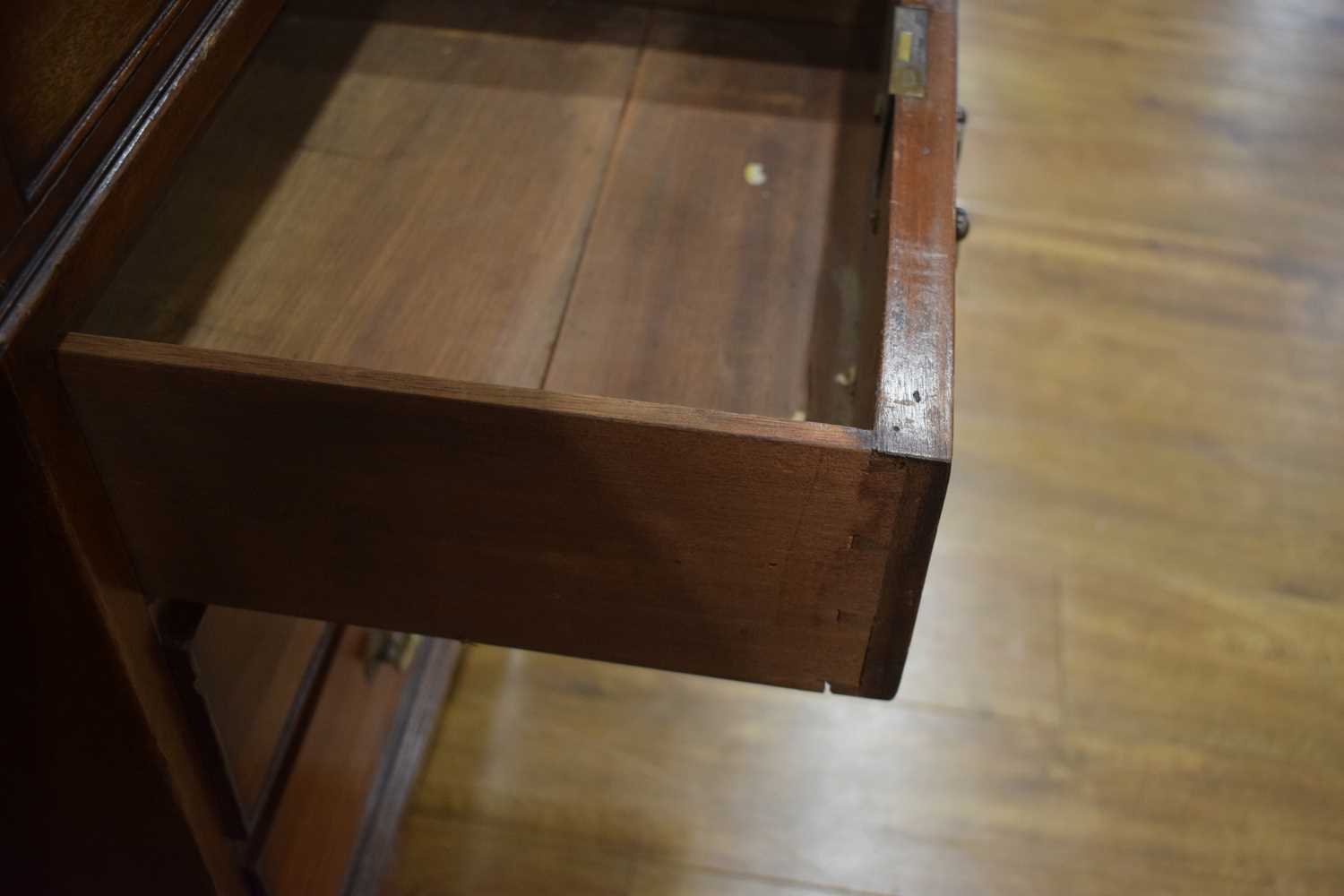 A late 19th/early 20th century mahogany partner's desk, the green tooled leather surface over a - Image 15 of 22