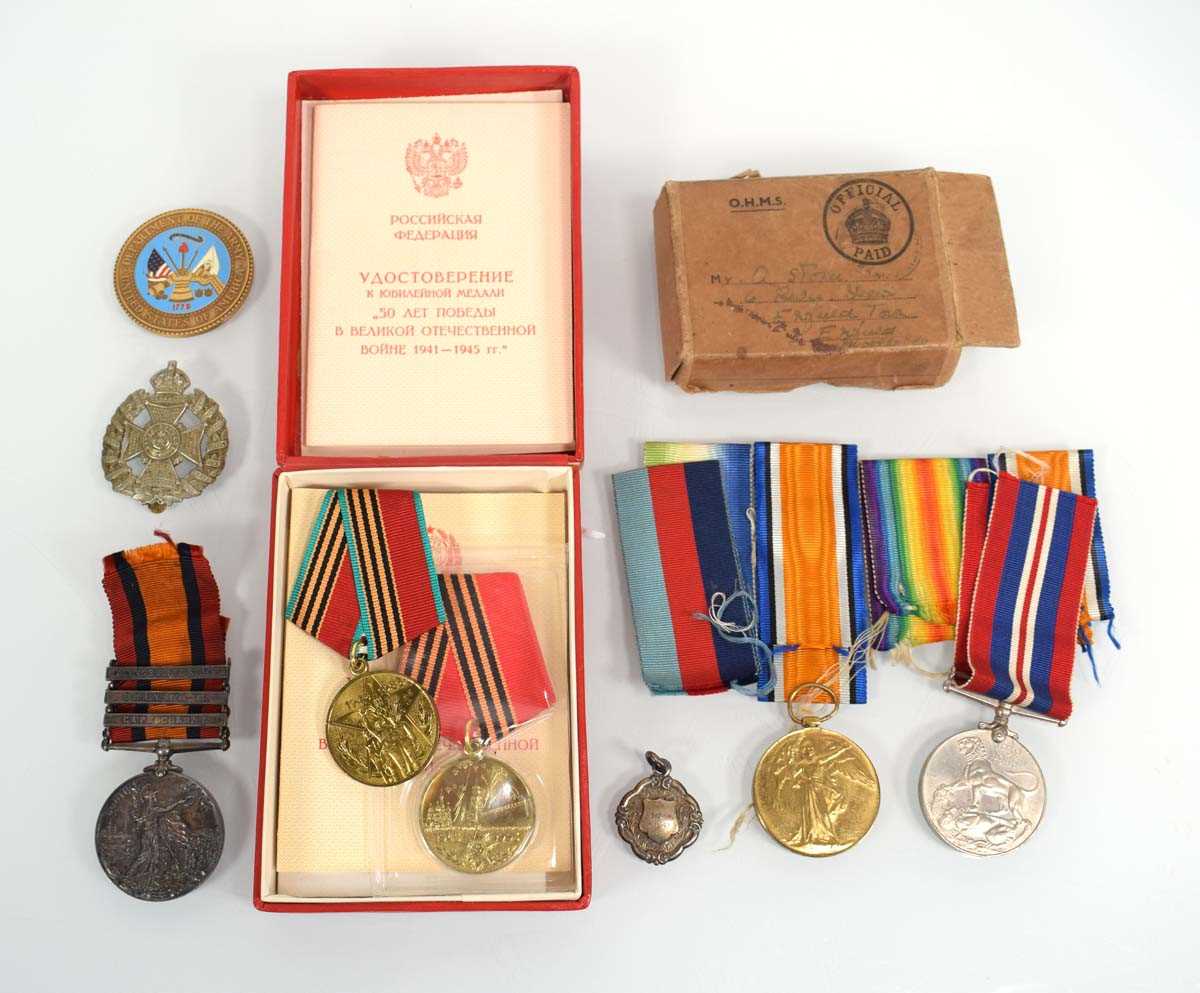 A Queen's Boer War medal awarded to 10240 Dr W T. Jaques A.S.C. with clasps for Cape Colony,