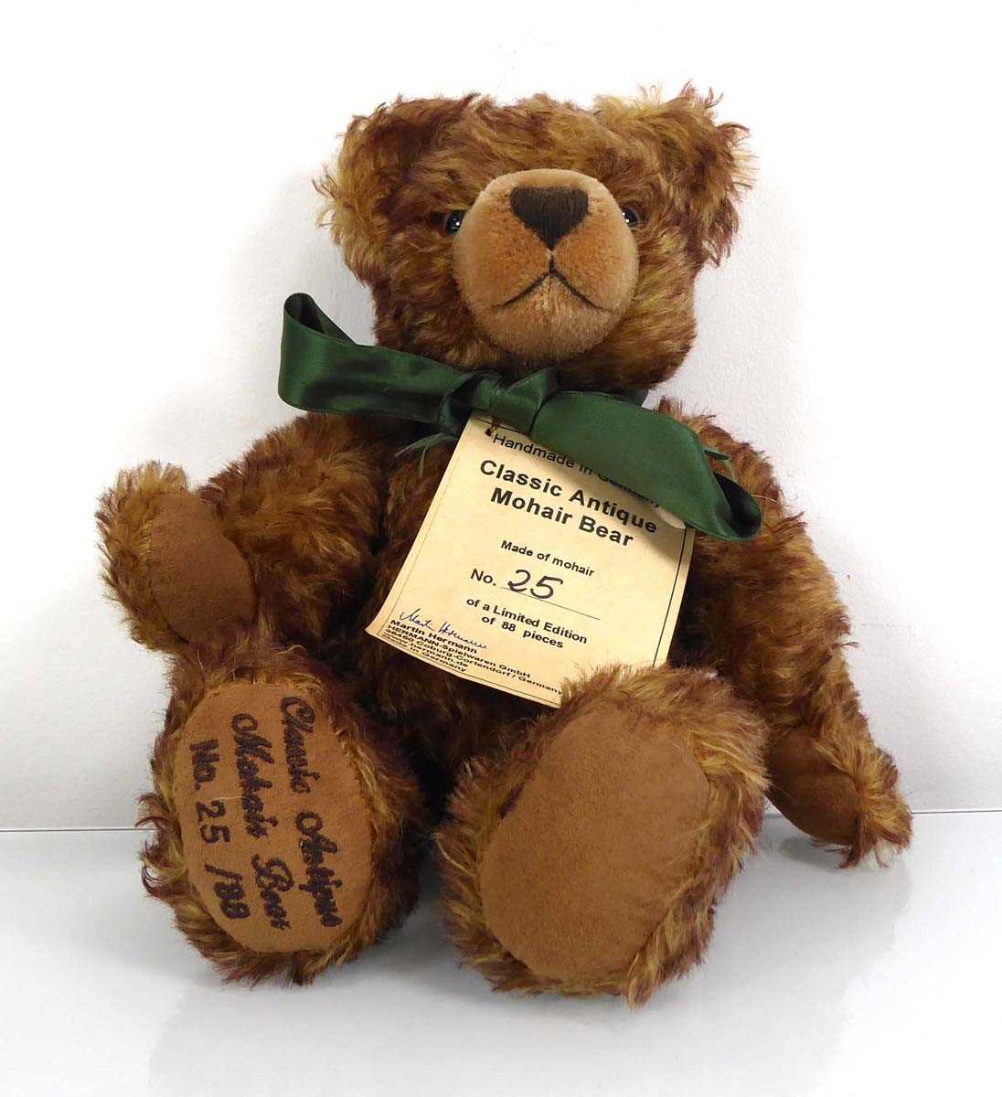 A limited edition fully jointed Hermann 'Classic Antique Mohair' bear