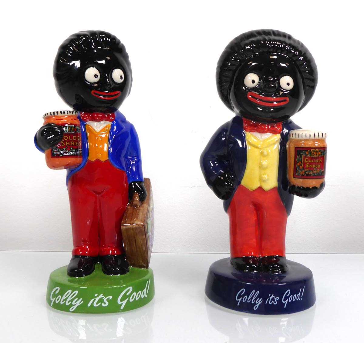 Two limited edition Royal Doulton and Coalport figures entitled 'Golly' and 'Farewell Golly', 443/