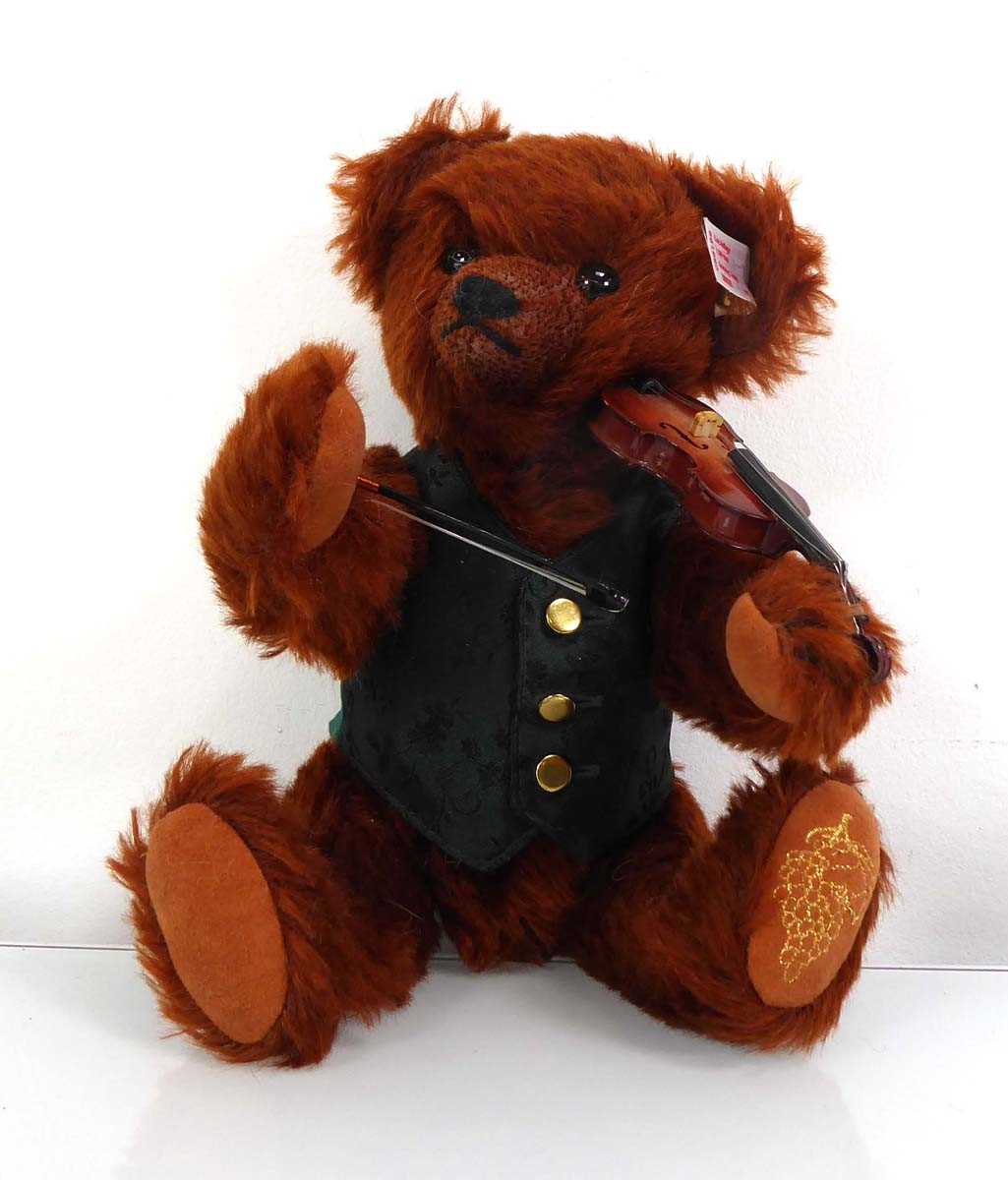A limited edition fully jointed Steiff Grinzing bear playing the violin