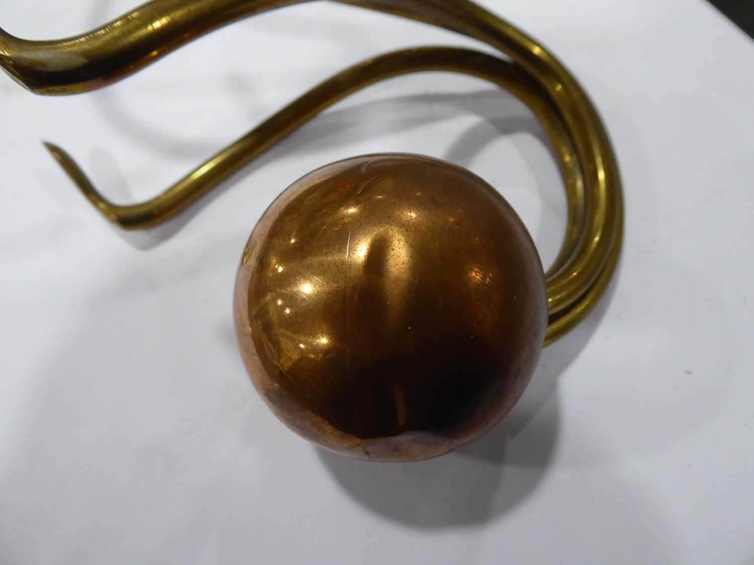 Carl Deffner (German, b. 1856), a pair of Arts & Crafts (or Jugendstil) brass and copper - Image 10 of 12