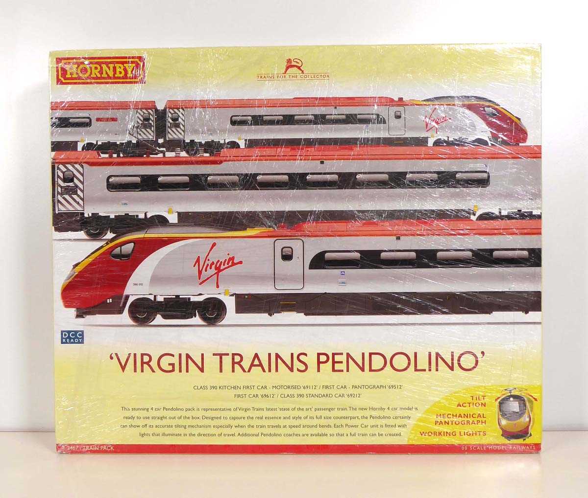 A Hornby OO gauge R2467 Virgin Trains Pendolino set and five matching coaches, all boxed (6 x