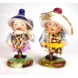 A pair of Royal Crown Derby Mansion House Dwarf figures, each modelled as a stout gentleman, max
