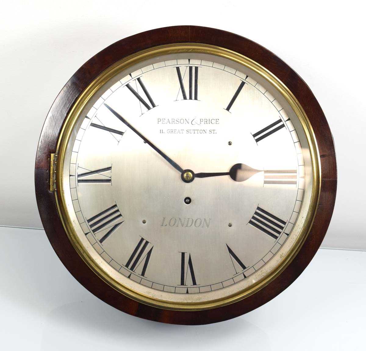 A mid-19th century 'drum' wall clock, the single train fusee movement within a mahogany case, the - Image 2 of 23