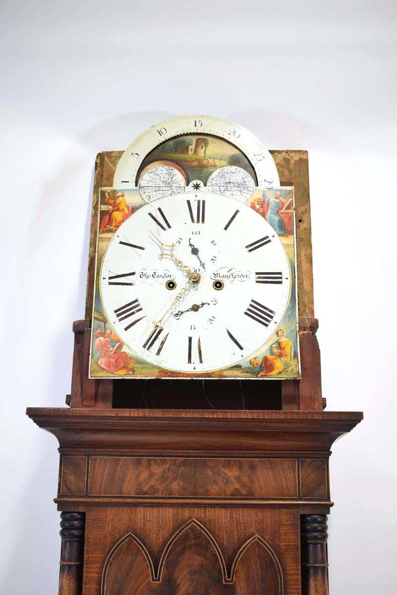 Thomas Taylor of Manchester: a 19th century eight-day longcase clock with a painted face, Roman - Image 3 of 6