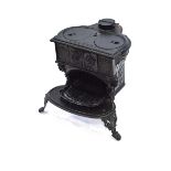 A Falkirk No. 6 black enamelled stove, h. 45 cm