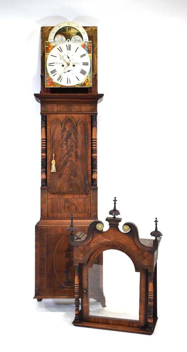 Thomas Taylor of Manchester: a 19th century eight-day longcase clock with a painted face, Roman