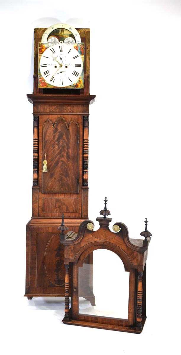 Thomas Taylor of Manchester: a 19th century eight-day longcase clock with a painted face, Roman - Image 2 of 6