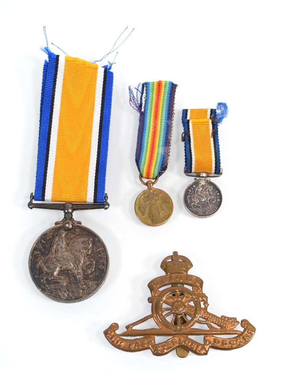 A First World War 1914-1918 War Medal awarded to 83278 Gunner J. Smith RA, together with a