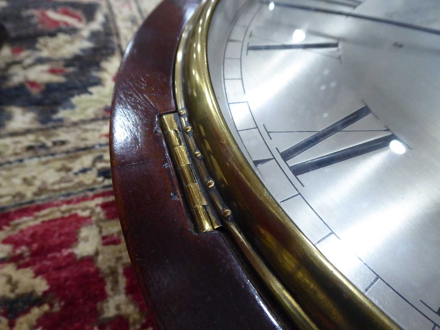 A mid-19th century 'drum' wall clock, the single train fusee movement within a mahogany case, the - Image 20 of 23