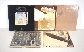 A group of Led Zeppelin LPs including 'Led Zeppelin' 588 171, 'In Through the Out Door' SSK