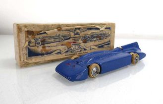 A Britains No. 1400 cast metal model of the Bluebird land speed car, l. 16 cm, boxed