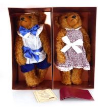 A pair of Deans Rag Book bears 'Master Bruno' and companion, one with certificate, partial boxes (