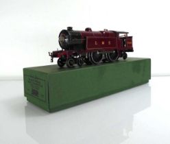 A Hornby O gauge E220 special tank loco, maroon LMS livery, replica box