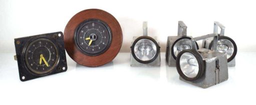 A British Rail locomotive clock/timepiece by Deuta together with another by Betalight and four BR