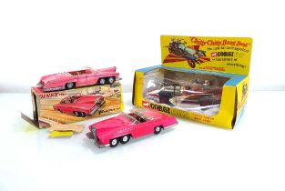 A Corgi 260 Chitty Chitty Bang Bang and a Dinky 100 Lady Penelope's FAB 1, both boxed, together with