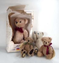 Four Deans Rag book bears: 'Charlie', 'Hugo', 'Jack' and 'Horatio' one with partial box (4) (af)