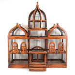 A 20th century aviary-style bird cage, 80 x 69 x 23 cm
