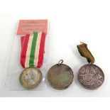 +VAT Two Turkish 'Le Crimea 1855' medals together with an United Italy 1848-1870 Medal (3) *Please