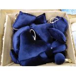 +VAT Box of purple heart pillows and knot cushions