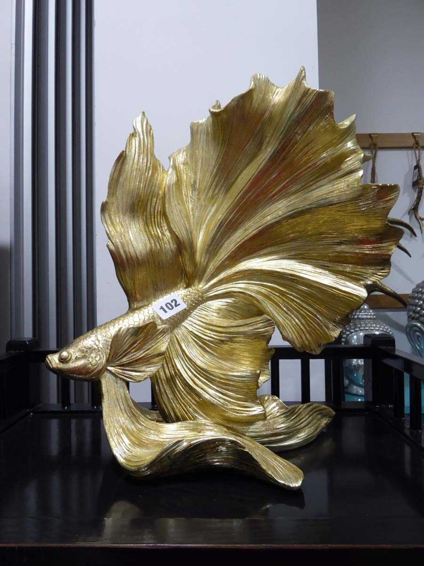 +VAT Gilt sculptural fish ornament