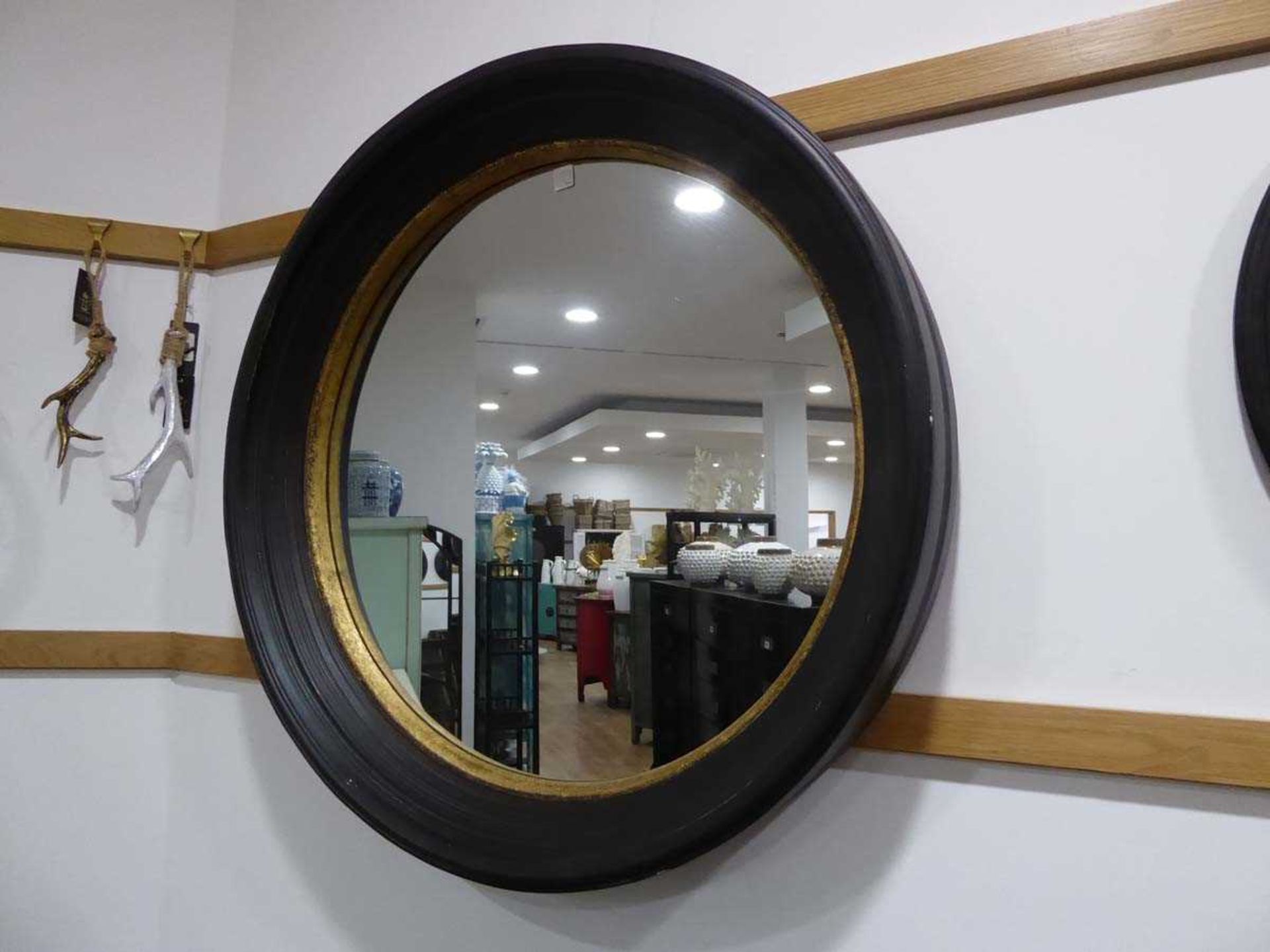 +VAT Graduated pair of circular wall mirrors - Image 2 of 3