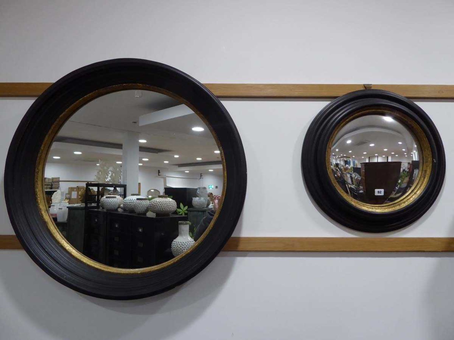 +VAT Graduated pair of circular wall mirrors