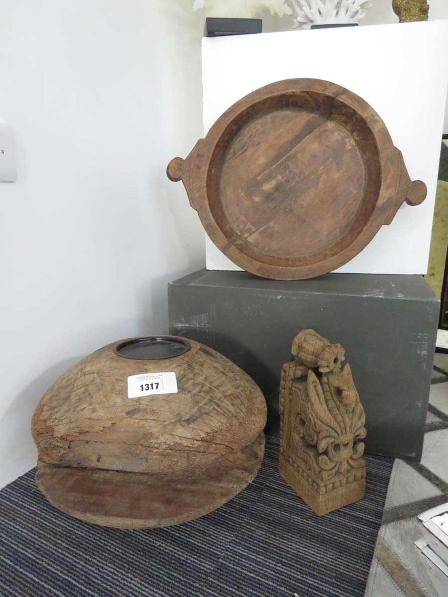 +VAT Three wooden sculptures