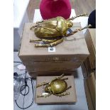 +VAT 4 boxes of various gilt beetles