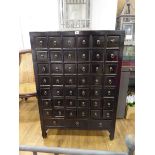 +VAT Tsang faux oriental ebonised 45 drawer multi cabinet