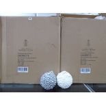 +VAT 2 boxes of white and silver beaded hanging ornaments