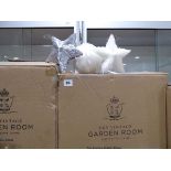 +VAT 4 boxes of white and silver star and ball hanging ornaments