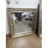+VAT Square gilt framed mirror (100cm x 100cm)