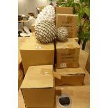 +VAT 13 boxes of various decorative pinecones