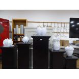 +VAT 5 white ceramic vases and sculptures