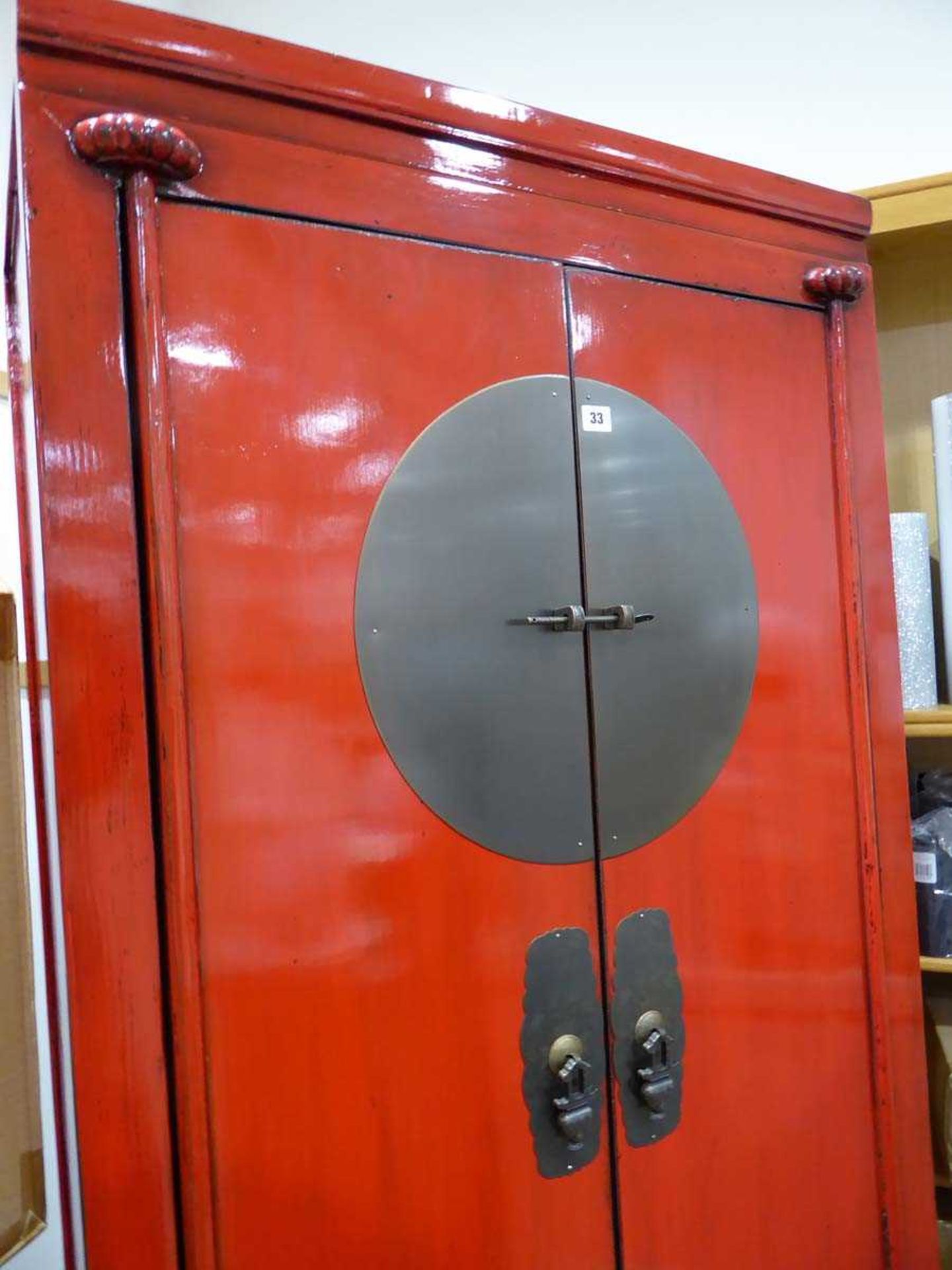 +VAT Tsang faux oriental lacquered 2 door cabinet - Image 3 of 5