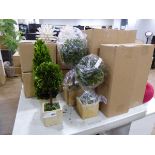 +VAT 8 faux topiary trees