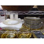 +VAT Group of assorted glass platters and plates