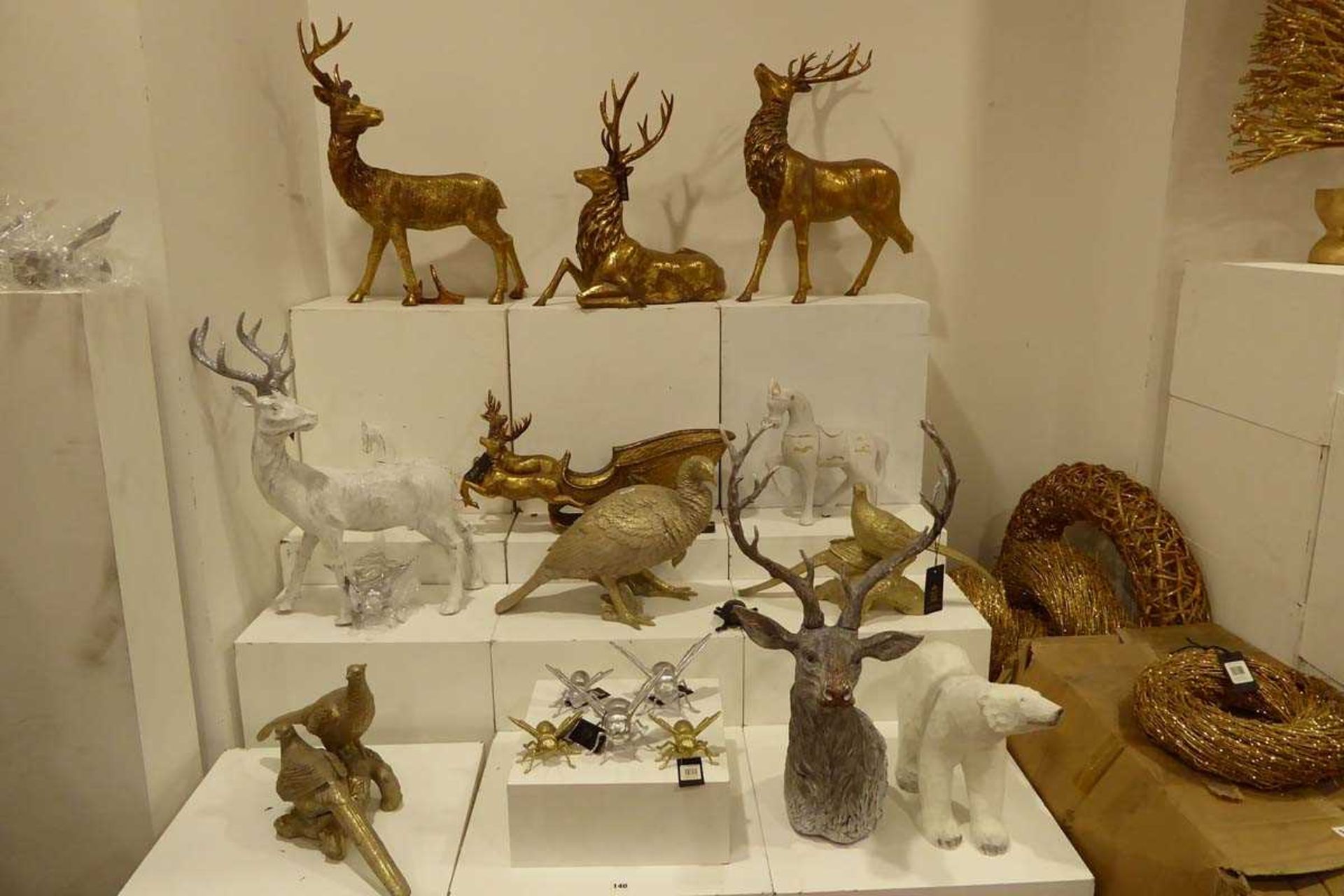 +VAT Selection of animal ornaments and planters