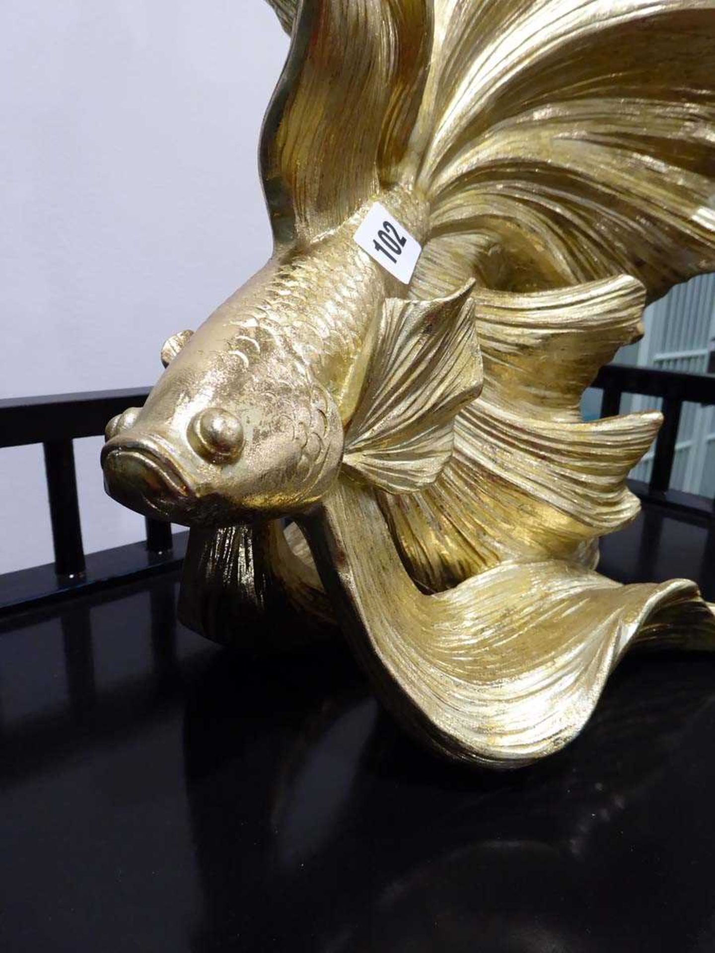 +VAT Gilt sculptural fish ornament - Image 2 of 3