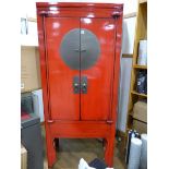 +VAT Tsang faux oriental lacquered 2 door cabinet