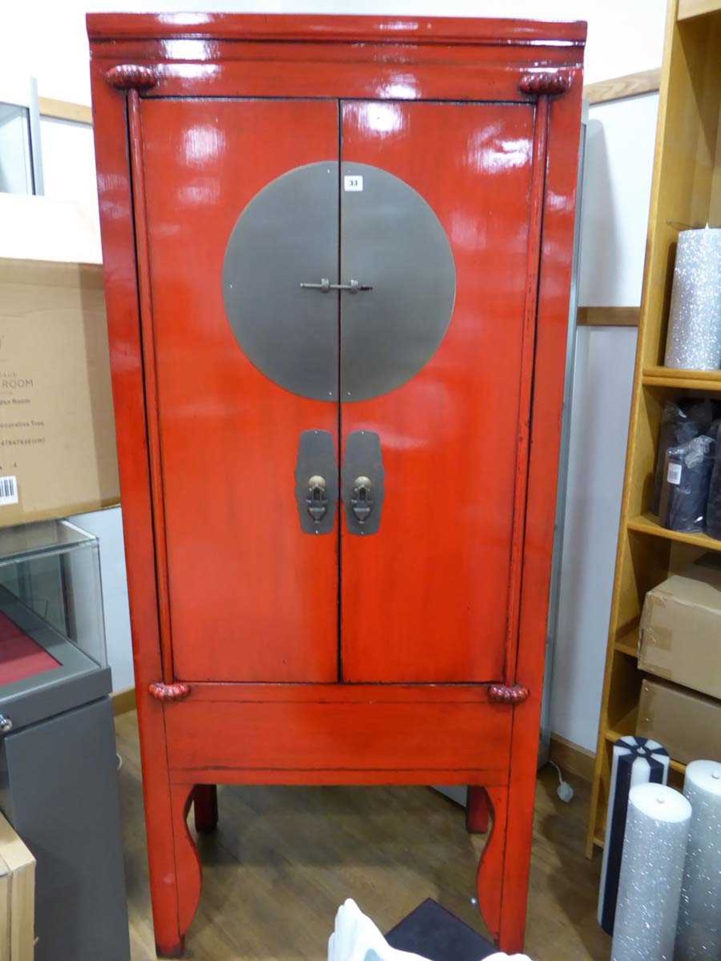 +VAT Tsang faux oriental lacquered 2 door cabinet