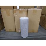 +VAT 3 x boxes of gold glitter LED candles