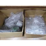 +VAT 2 x boxes of domestic glassware