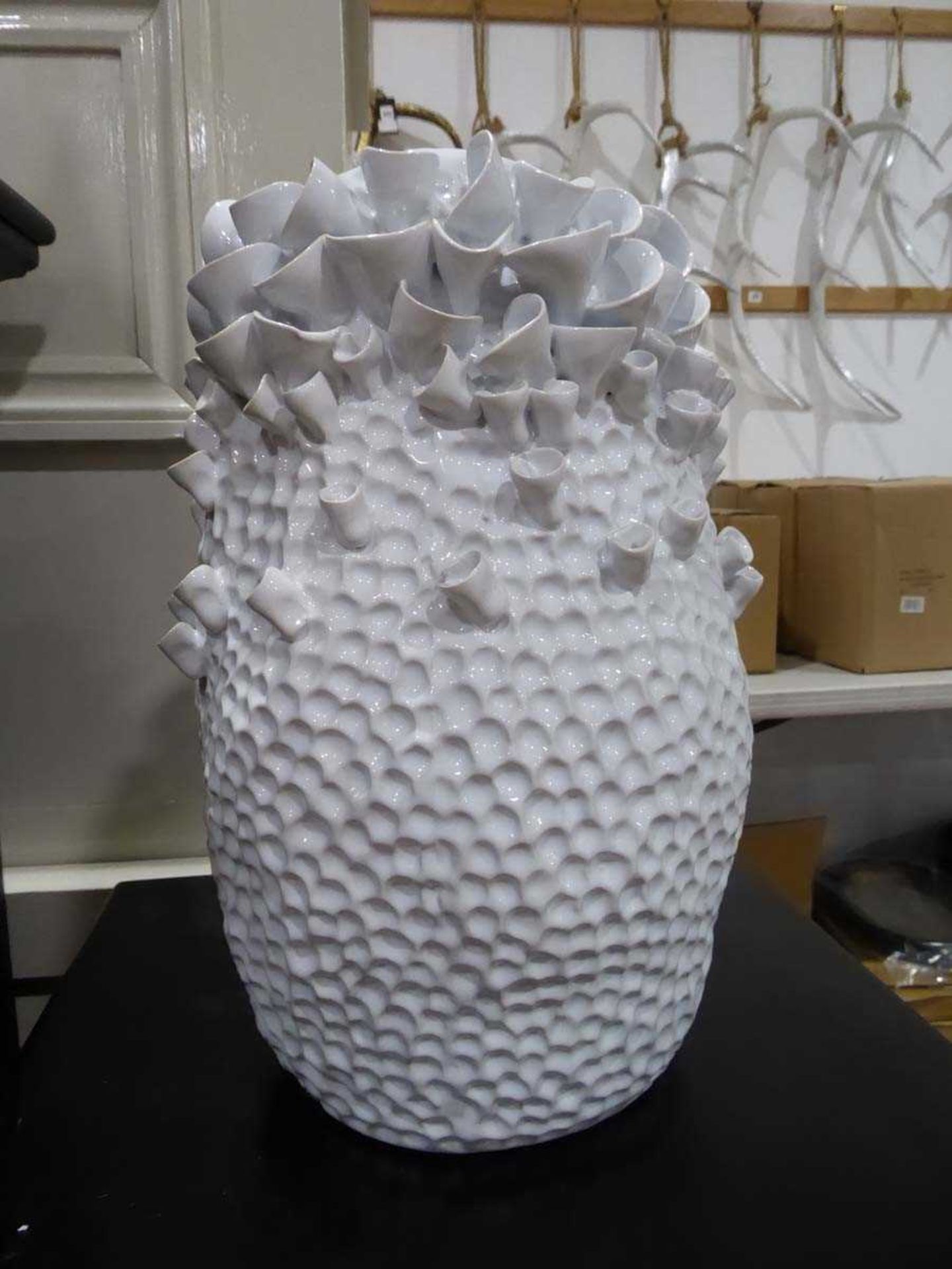 +VAT 5 white ceramic vases and sculptures - Image 5 of 6