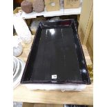 +VAT 3 x lacquered trays in black