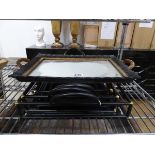 +VAT Nest of three graduated mirrored trays together with another tray