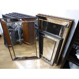 +VAT 4 gilt and destressed wall mirrors