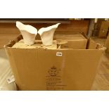 +VAT Box of white ceramic lily tealight holders